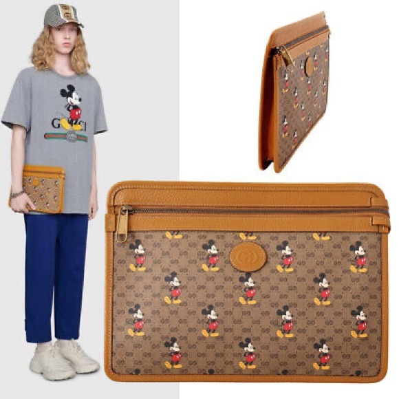 New Gucci X Disney GG Canvas Mickey Mouse Pouch Clutch Bag - Picture 3 of 16